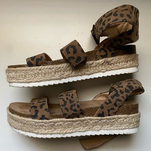 Cheetah Platform Sandals